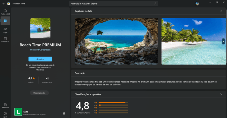 Windows 29 的 11 个最佳主题(和壁纸) 微软商店beach time premium截图