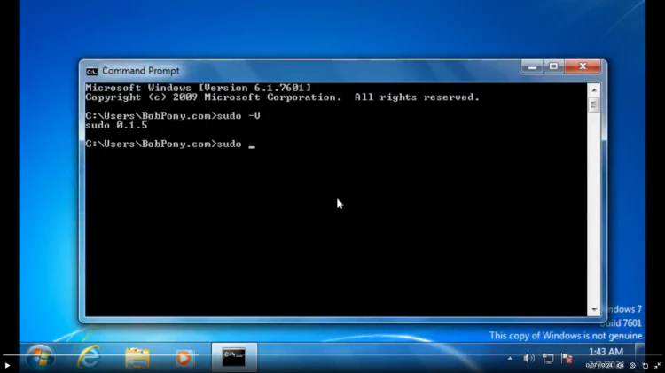 在 Windows 7/8/10 电脑上开启sudo命令-零度会员