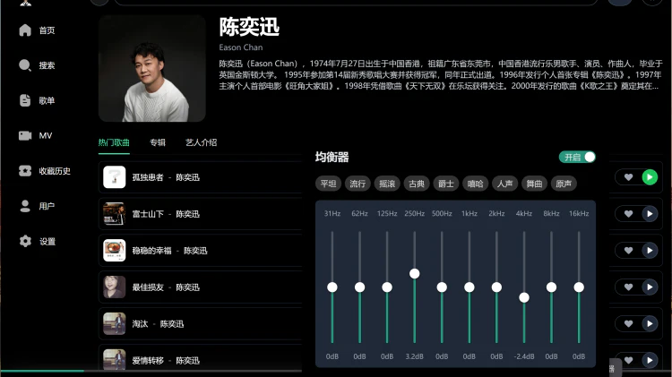 Alger Music Player 开源的第三方音乐播放器！支持跨平台使用-零度会员