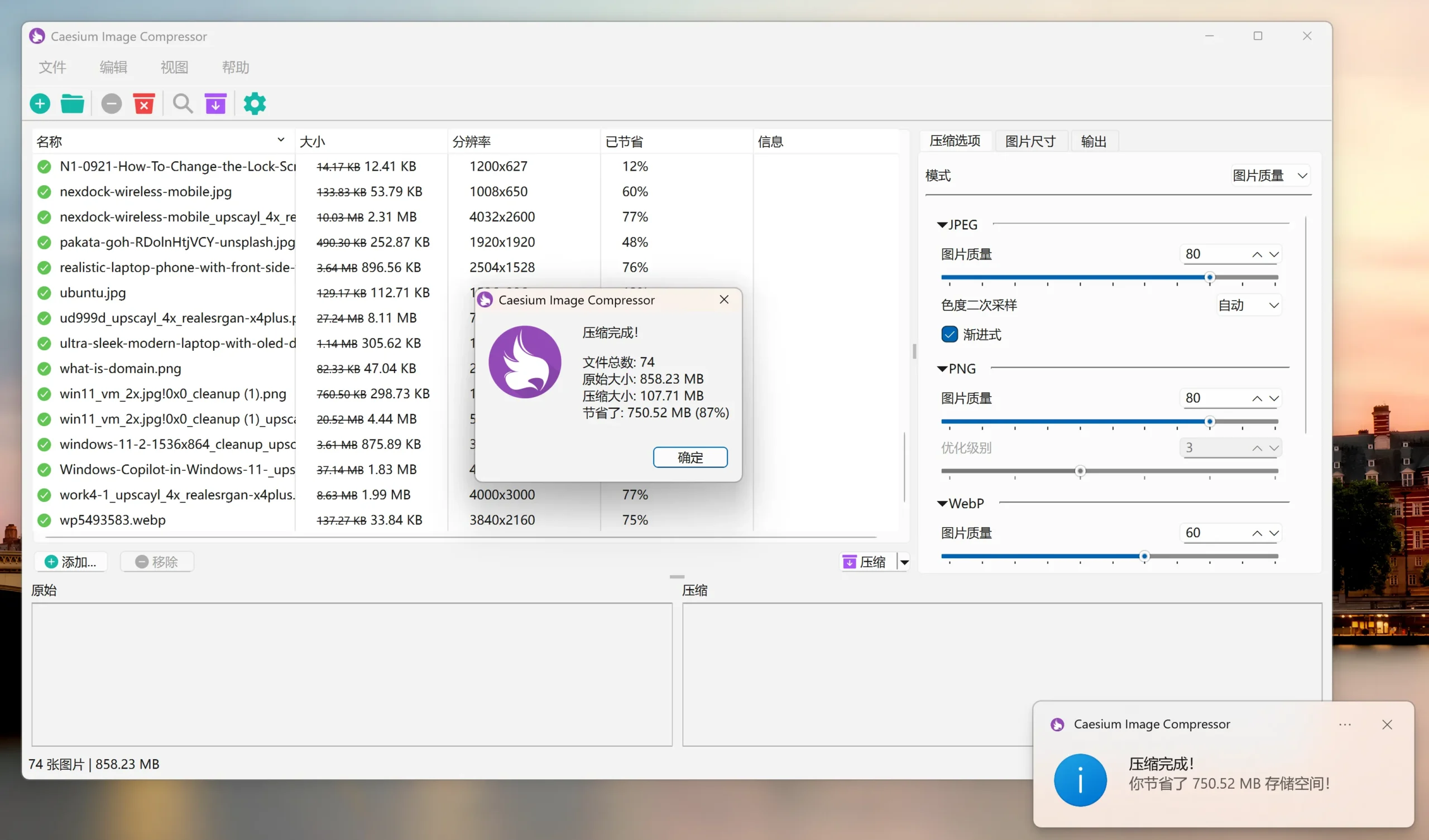 图片[2]-Caesium – 图片批量压缩软件！[Win/macOS/Linux/网页版]-零度会员