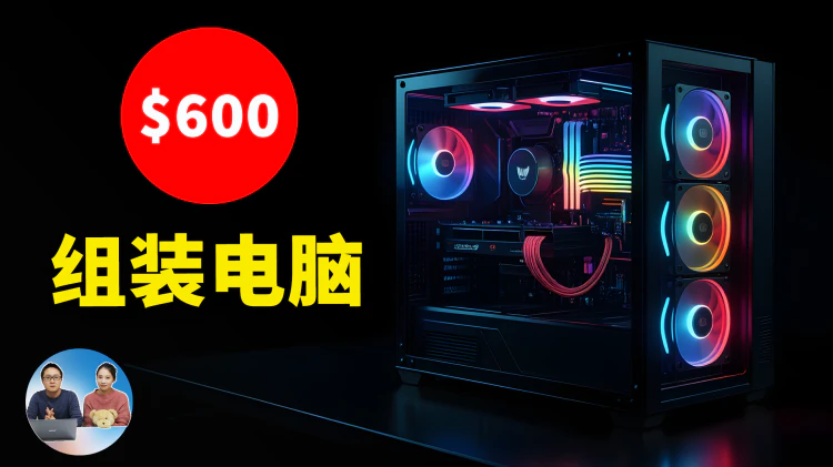 只需600刀，组装超高性价比电脑！免费显卡、电源配件！畅玩3A大作、4K视频剪辑，办公也能轻松应对！附超详细组装教程 | 零度解说-零度会员