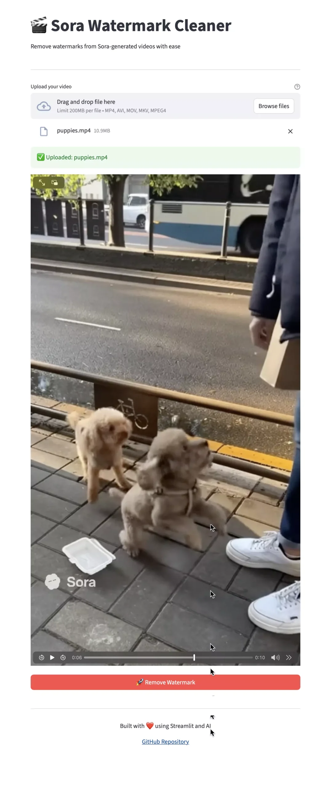 图片[1]-SoraWatermarkCleaner 安装教程！本地离线去Sora 2视频水印、免费开源！-零度会员